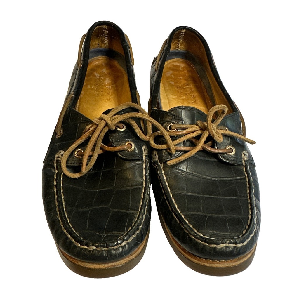 SPERRY, TOP-SIDER, Gold Cup Women's Alligator Embossed‎ 2-Eye Size: 10M STS94078